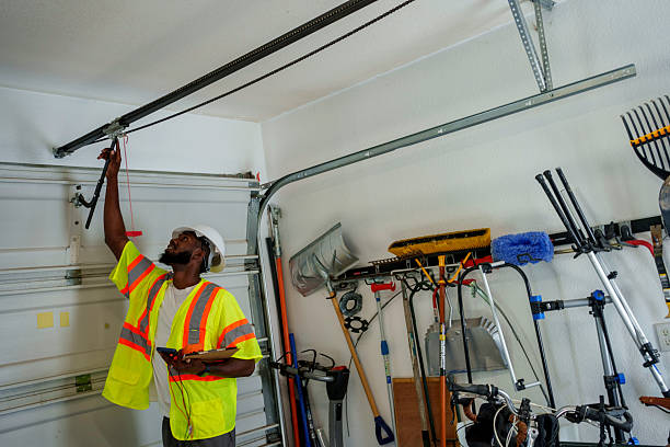 Professional Garage Door Panel Replacement technician working in Newark, NJ